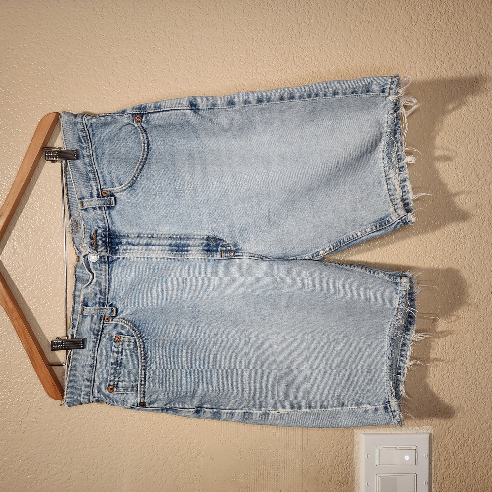 Light Blue Denim Cutoff Shorts